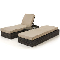 Maze Orlando Brown Outdoor Lounger Set