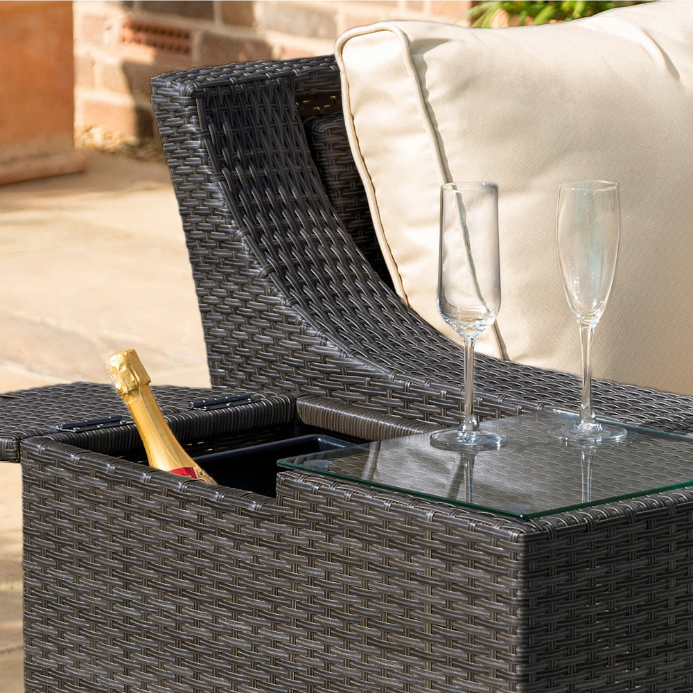 Maze Ice Bucket Side Table in Brown