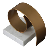 Liang & Eimil Swirl Sculpture Gold And White