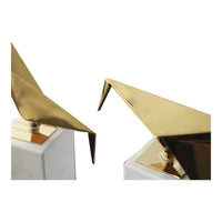 Liang & Eimil Alma Bird Sculpture Brass And White