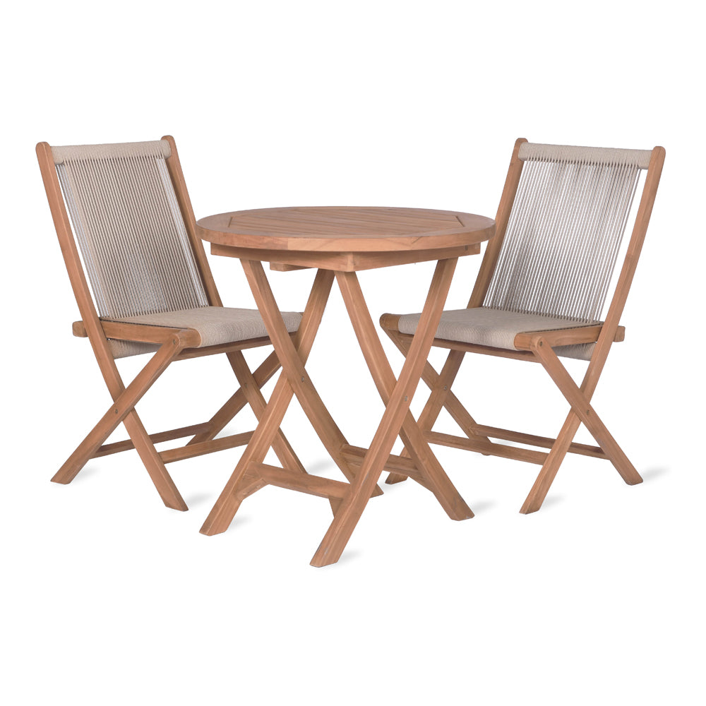 Garden Trading Carrick Table And Chairs Set Brown