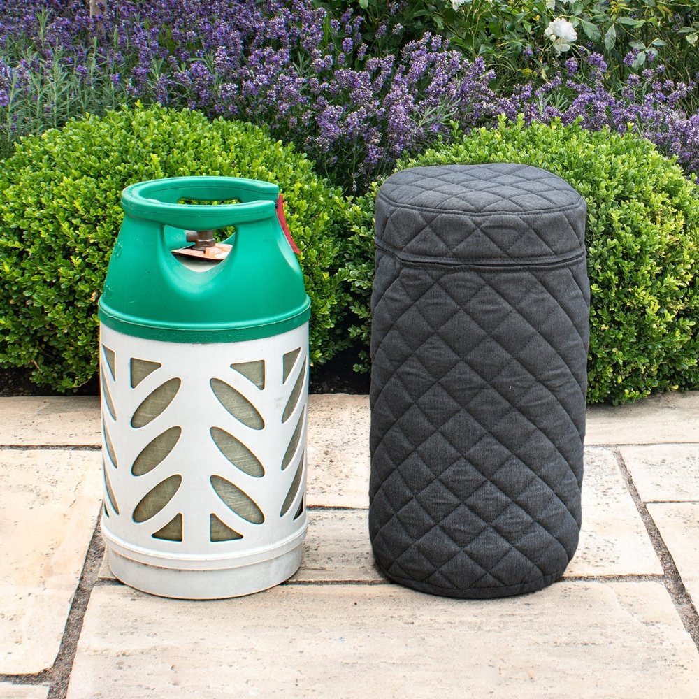 Maze Fabric 10KG Gas Bottle Cover in Charcoal