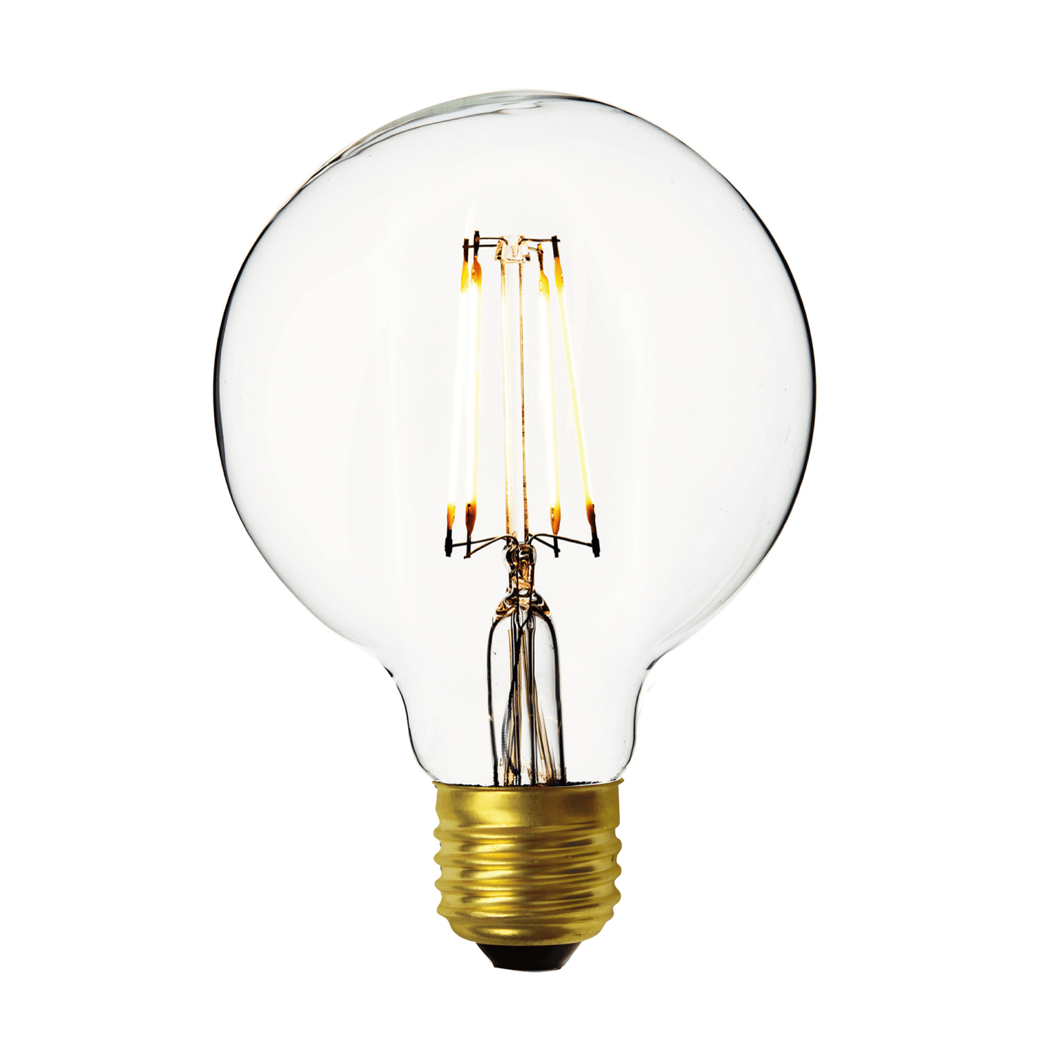 Industville-Industville Vintage LED Edison Bulb Old Filament Lamp - 7W E27 Small Globe G95 - Clear-Clear 29 