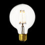 Industville Vintage LED Edison Bulb Old Filament Lamp - 7W E27 Small Globe G95 - Clear