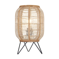 Gallery Interiors Zane Table Lamp in Natural & Black