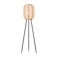 Gallery Interiors Zane Floor Lamp in Natural & Black