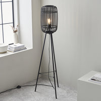 Gallery Interiors Martha Floor Lamp in Dark Bamboo