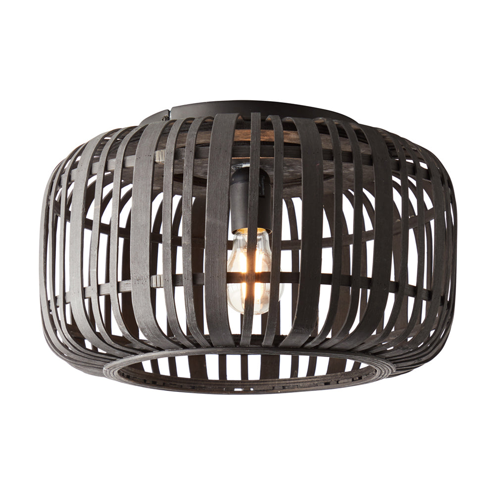 Gallery Interiors Martha Ceiling Light in Dark Bamboo