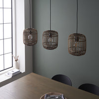 Gallery Interiors Martha Pendant Light in Light Natural Bamboo - 3 light