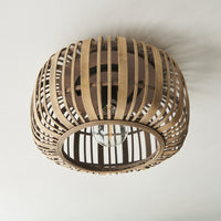 Gallery Interiors Martha Ceiling Light in Light Natural Bamboo