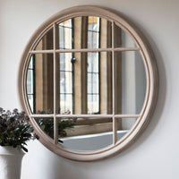 Gallery Interiors Eccleston Round Mirror in Natural