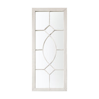 Gallery Interiors Clapham Outdoor Mirror in White