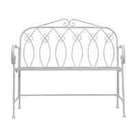 Gallery Interiors Mantra Outdoor Bench in Vanilla