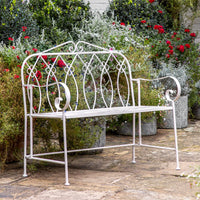 Gallery Interiors Mantra Outdoor Bench in Vanilla