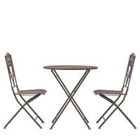 Gallery Interiors Brandy 2 Seater Outdoor Bistro Set in Noir