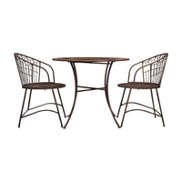 Gallery Interiors Scaro Outdoor 2 Seater Bistro Set in Noir