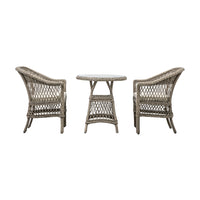 Gallery Interiors Fenty Outdoor Bistro Set in Stone