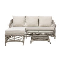 Gallery Interiors Fenty Outdoor Chaise Set in Stone