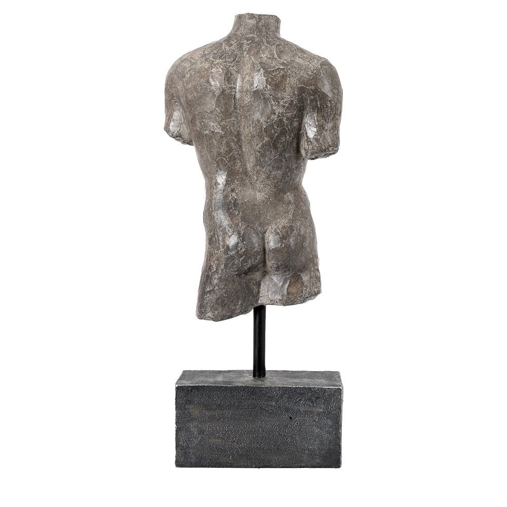 Gallery Interiors Mascualine Sculpture in Grey