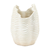 Gallery Interiors Sham Vase in Reactive White