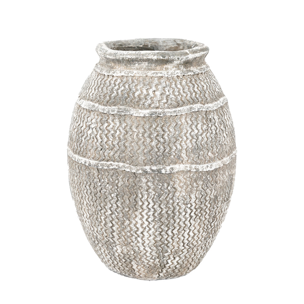 Gallery Interiors Zendya Vase in Antique Grey