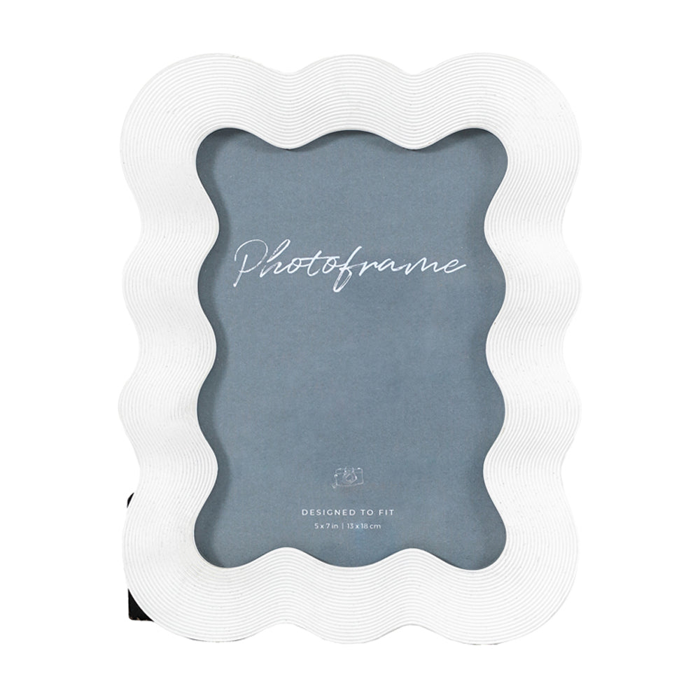 Gallery Interiors Curvy Photo Frame in White