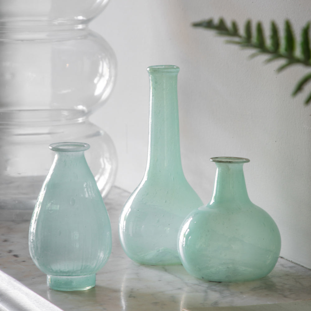 Gallery Interiors Set of 3 Buba Vases in Ice Blue