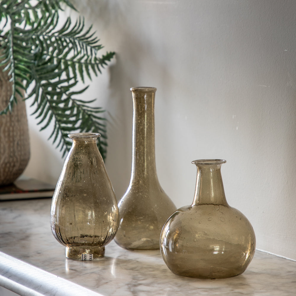 Gallery Interiors Set of 3 Buba Vases in Green