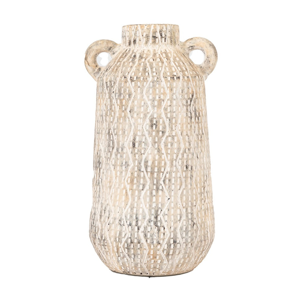 Gallery Interiors Ilar Vase in Earthy White