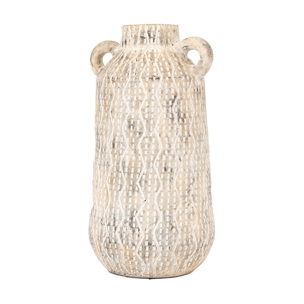 Gallery Interiors Ilar Vase in Earthy White