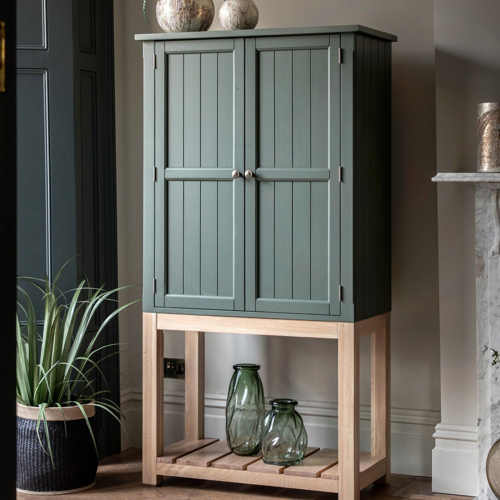 Gallery Interiors Sandon 2 Door Cupboard in Moss