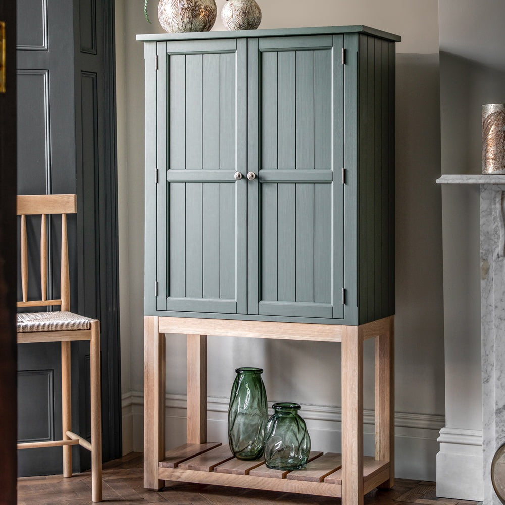 Gallery Interiors Sandon 2 Door Cupboard in Moss