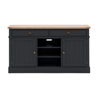 Gallery Interiors Sandon 2 Door/2 Drawer Sideboard in Meteor