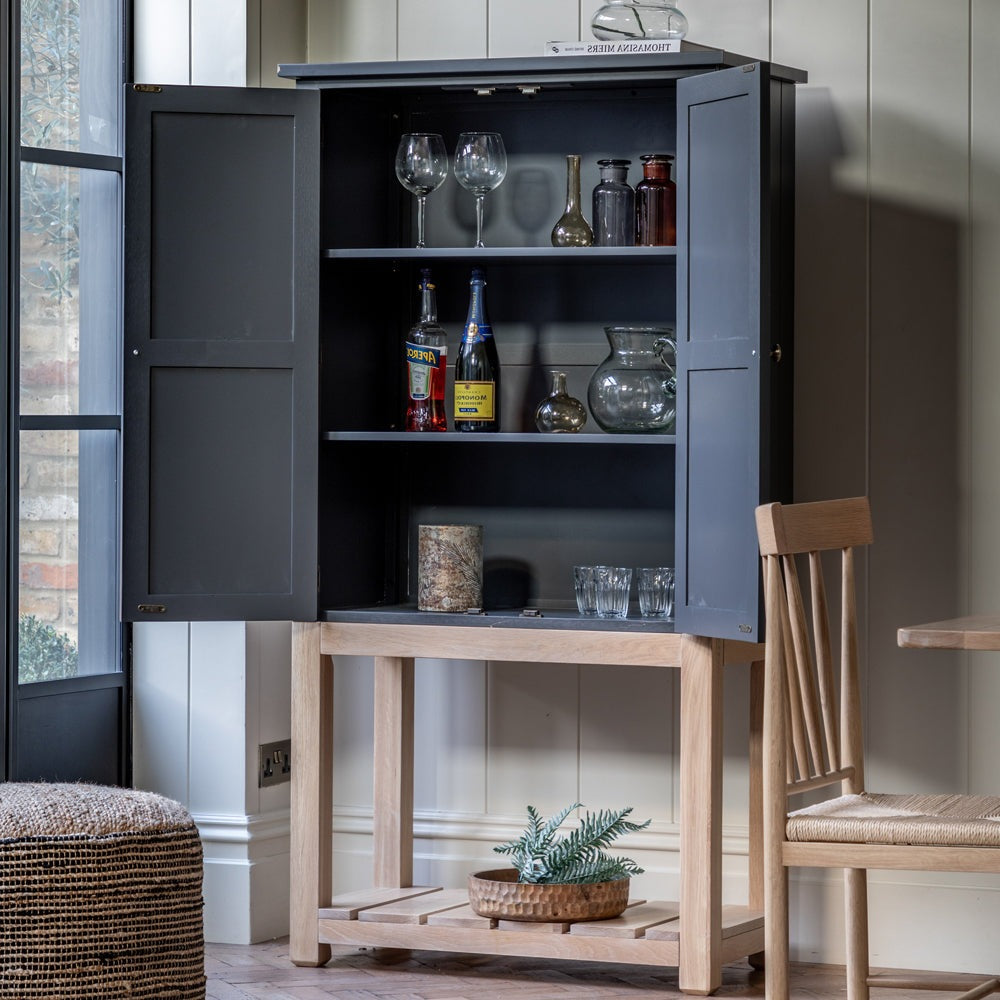 Gallery Interiors Sandon 2 Door Cupboard in Meteor