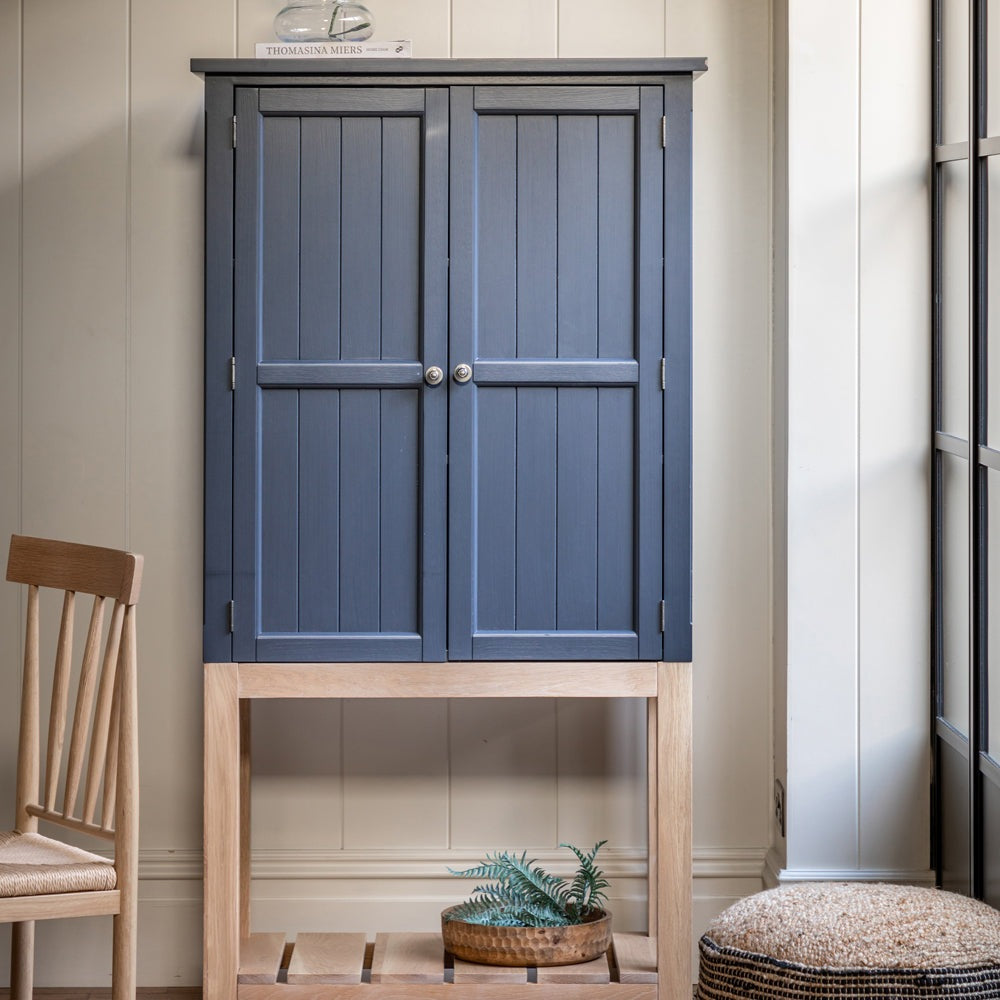 Gallery Interiors Sandon 2 Door Cupboard in Meteor