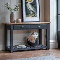 Gallery Interiors Sandon 2 Drawer Console in Meteor