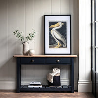 Gallery Interiors Sandon 2 Drawer Console in Meteor