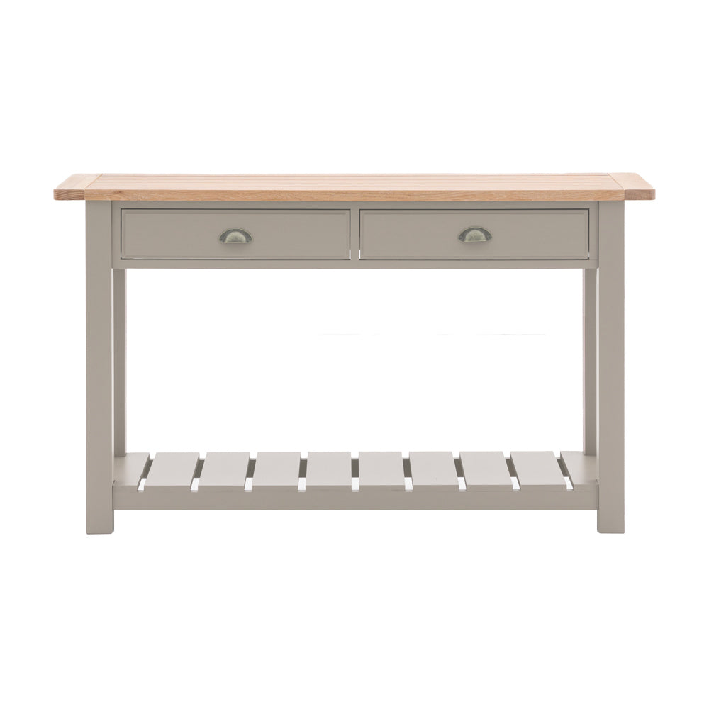 Gallery Interiors Sandon 2 Drawer Console in Prairie