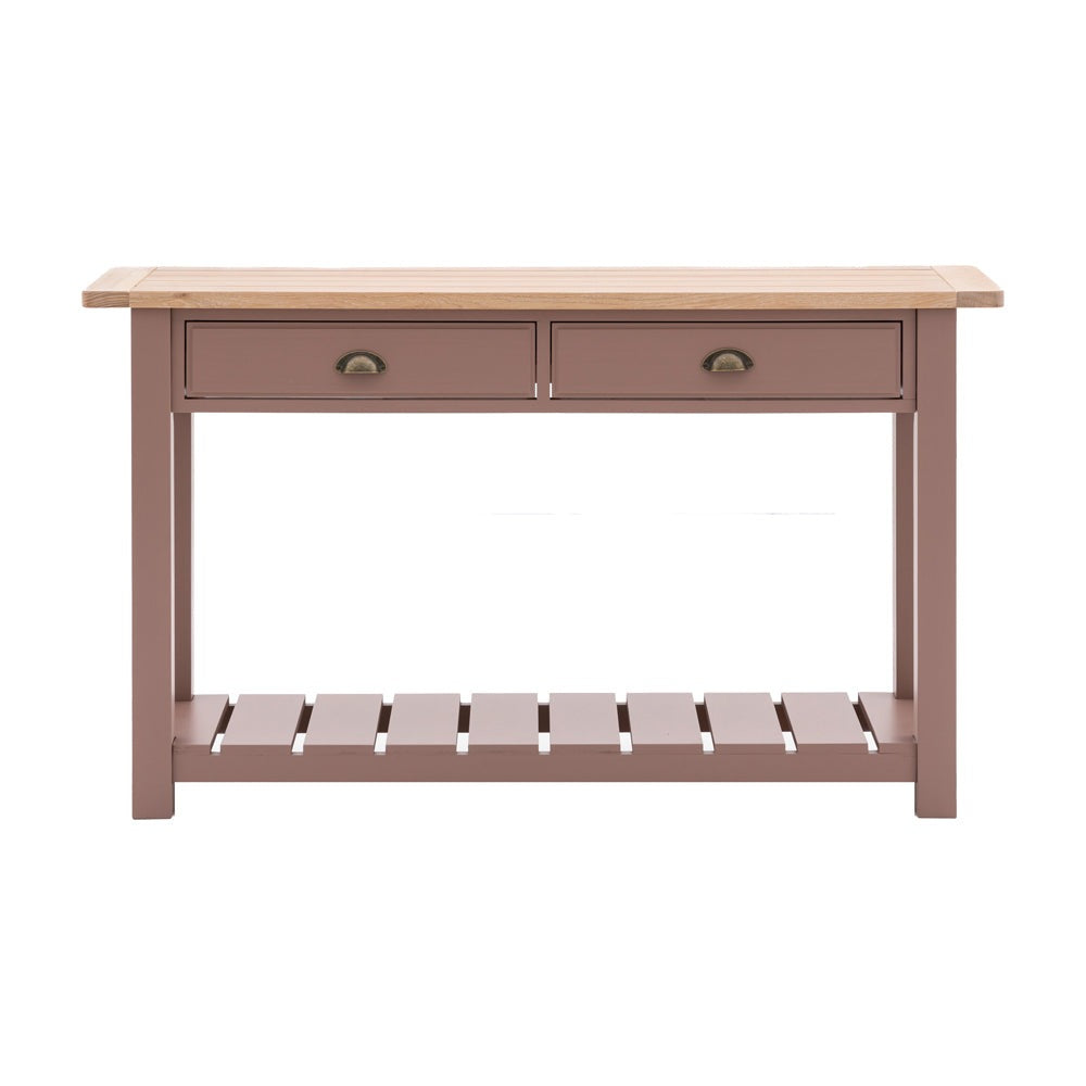 Gallery Interiors Sandon 2 Drawer Console in Clay