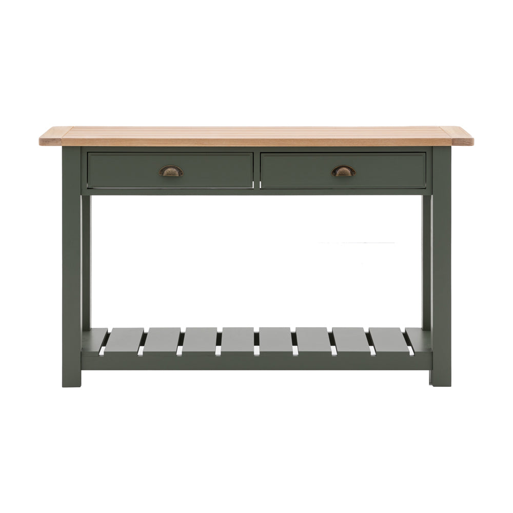 Gallery Interiors Sandon 2 Drawer Console in Moss