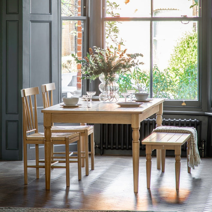 Ascot Extending Rectangular Dining Table - Natural GalleryDirect 5