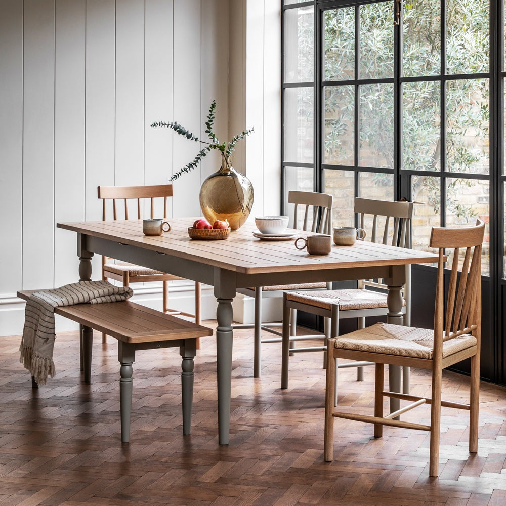 Gallery Interiors Ascot Extending Dining Table in Prairie