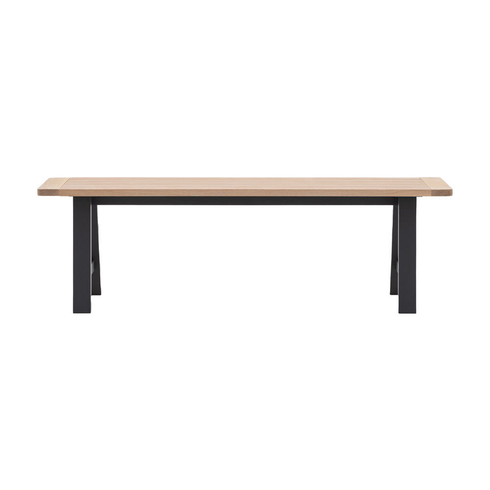 Gallery Interiors Ascot Trestle Bench in Meteor