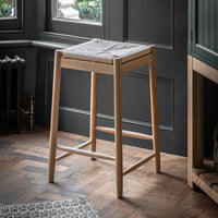 Gallery Interiors Sandon Rope Stool in Natural