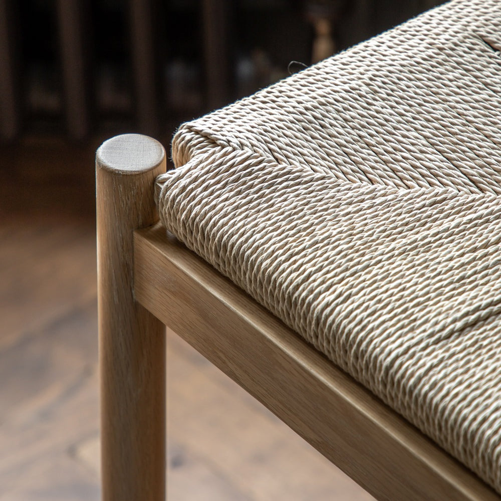 Gallery Interiors Sandon Rope Stool in Natural