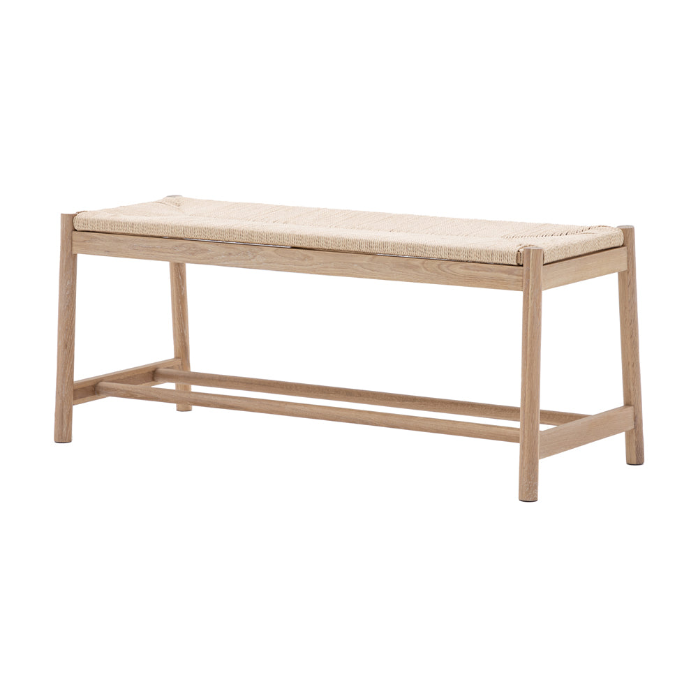 Gallery Interiors Sandon Rope Bench in Natural