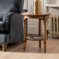 Gallery Interiors Highgate Side Table in Natural Wood