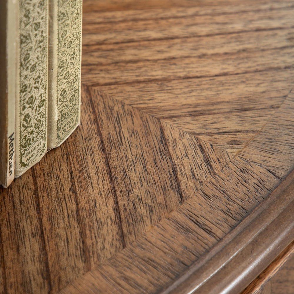 Gallery Interiors Highgate Demi Lune Table in Natural Wood