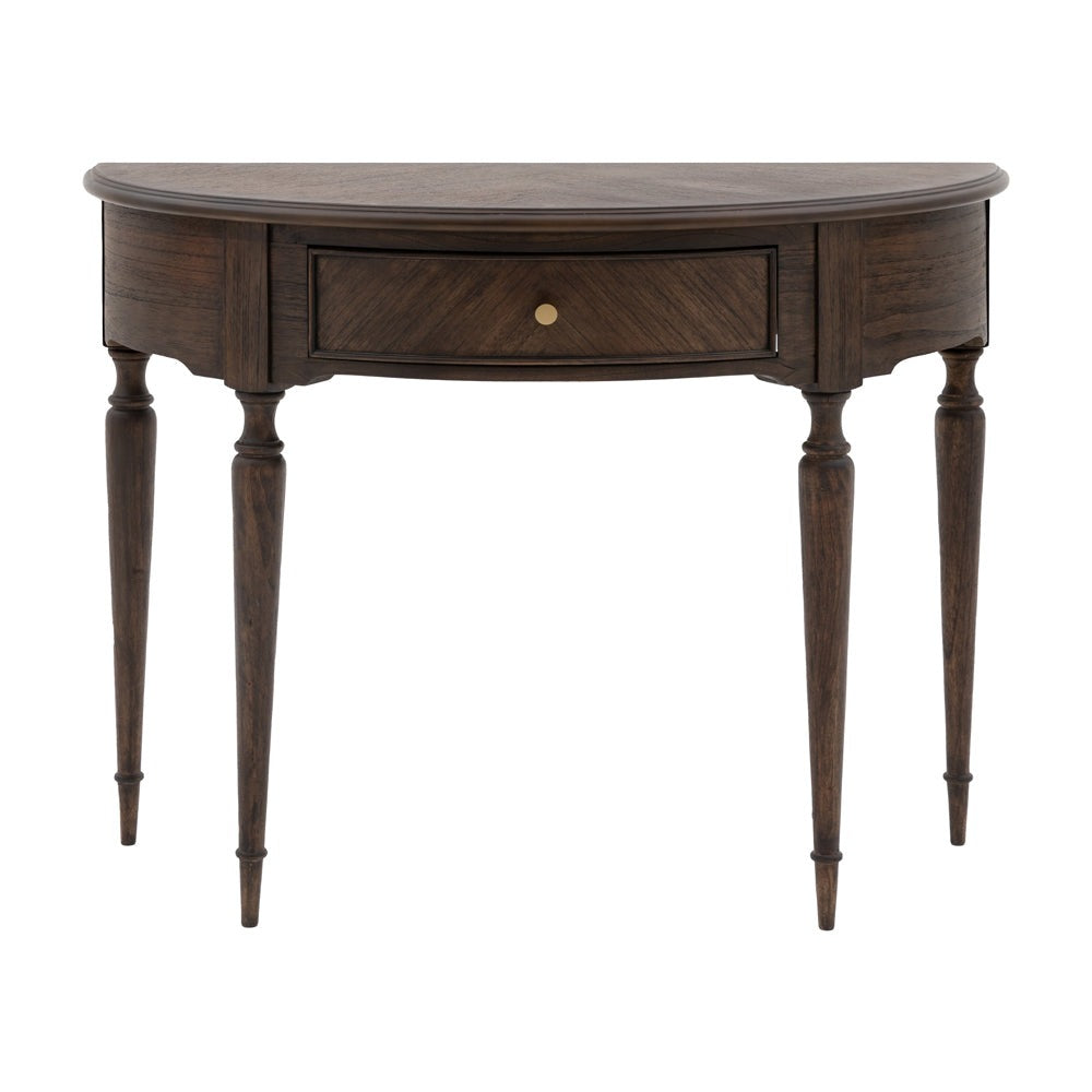 Melody Demi Lune Table - Dark Wood GalleryDirect 1