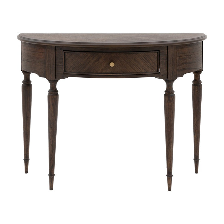Melody Demi Lune Table - Dark Wood GalleryDirect 1